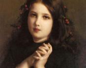 A Young Girl with Holly Berries in her Hair - 埃蒂安·阿道夫·皮奥特